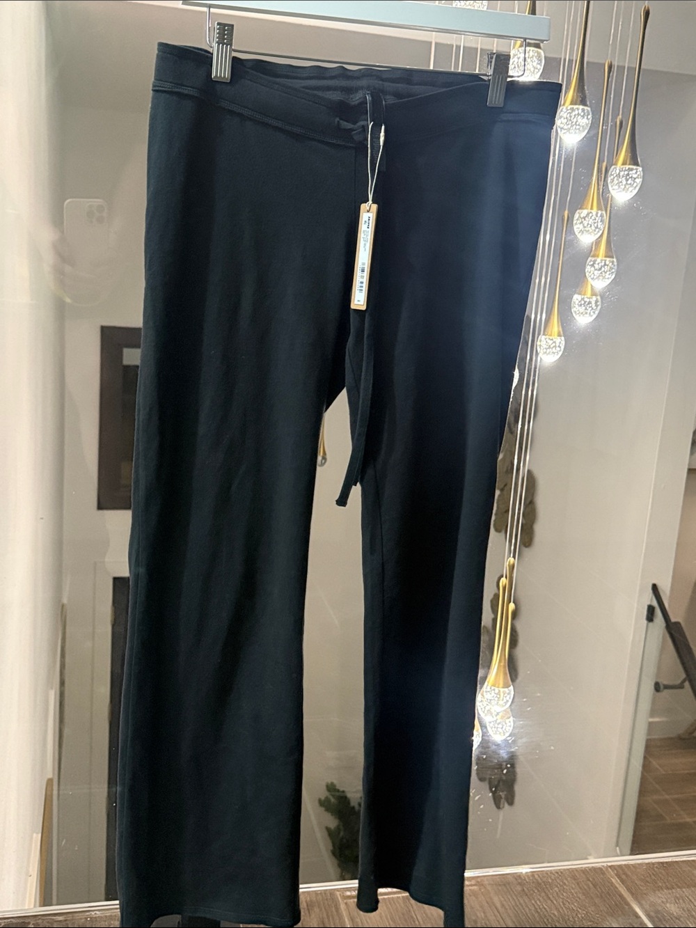 SKIMS Black Wide-Leg Low Rise Pants